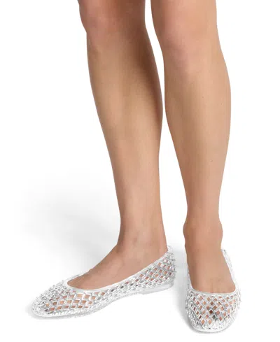 Michael Kors Pixie Embellished Jelly Ballet Flat In White