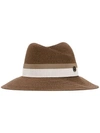 MAISON MICHEL Rosa帽子,STRAW100%