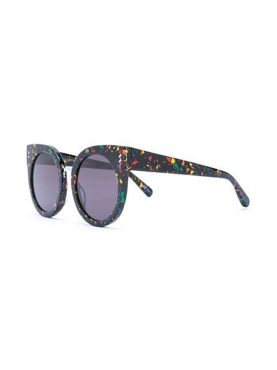 Shop Stella Mccartney Paint Splatter Round Sunglasses