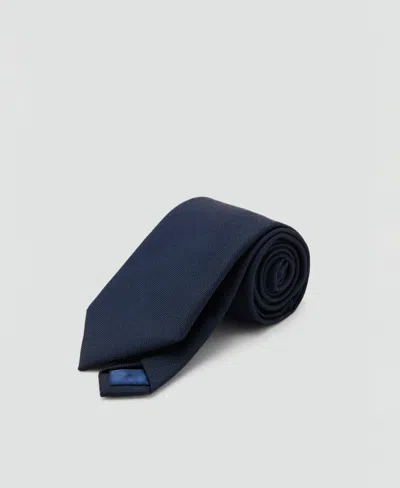 Mango Men's Solid Wool Blend Necktie In Blue