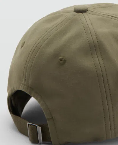 Mango Plain Cotton Cap Khaki In Brown