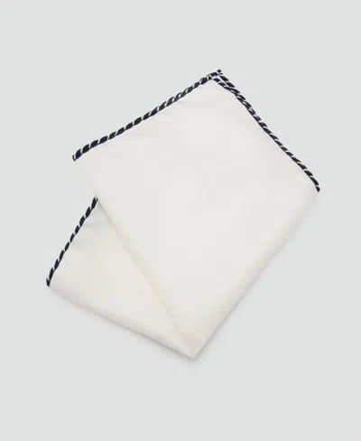 Mango Silk Pocket Square In White