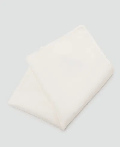 Mango Men's Silk Scarf In White