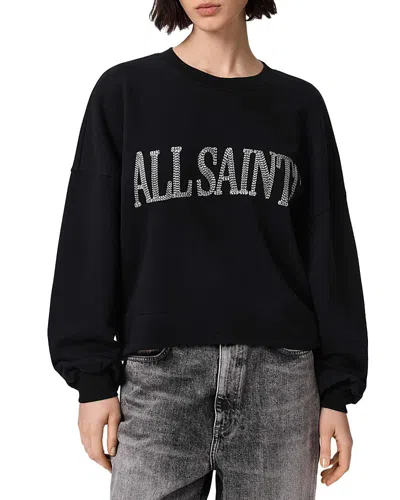 Allsaints Dash Lila Sweatshirt In Washed Black