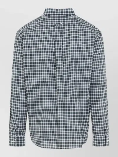 Celine Long Sleeve Checked Shirt Button Down Collar In Multi