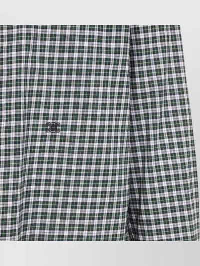 Celine Long Sleeve Checked Shirt Button Down Collar In Multi