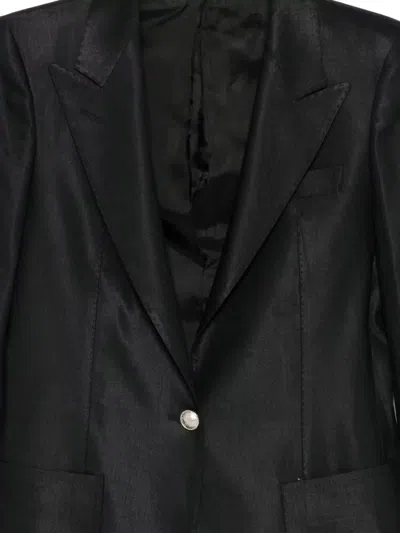 Tagliatore Wool Double Breasted Tailored Jacket In Black