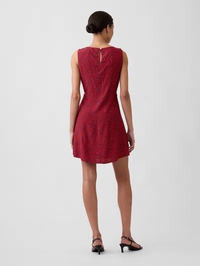 Gap Factory Print Sleeveless Mini Dress In Red