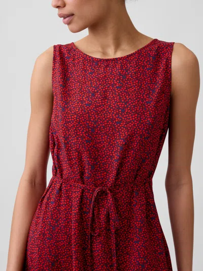 Gap Factory Print Sleeveless Mini Dress In Red