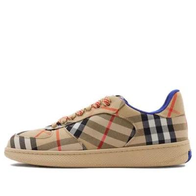 Burberry Embroidered Canvas Terrance Sneakers In Neutral