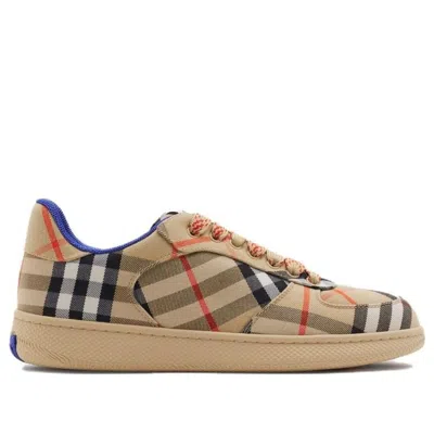 Burberry Embroidered Canvas Terrance Sneakers In Neutral