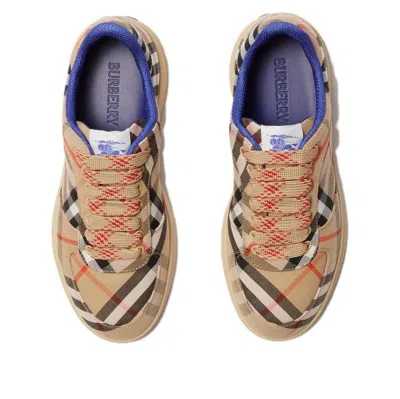 Burberry Embroidered Canvas Terrance Sneakers In Neutral