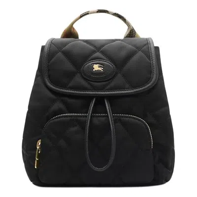 Burberry Quilted Horseshoe Drawstring Backpack In Orange