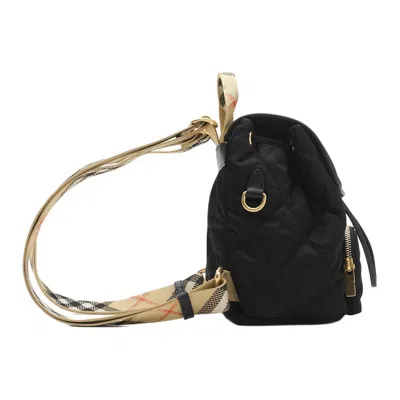 Burberry Quilted Horseshoe Drawstring Backpack In Orange