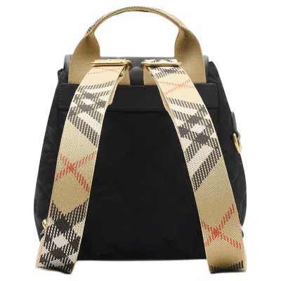 Burberry Quilted Horseshoe Drawstring Backpack In Orange