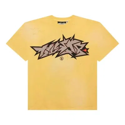 Hellstar Printed T-shirt In Yellow
