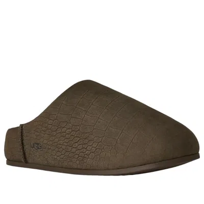 Ugg (r) Elea Croc Embossed Suede Slipper In Brown