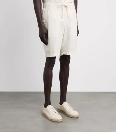 Vince Drawstring Shorts In White