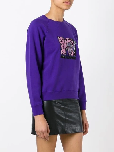 Shop Marc Jacobs Mtv X  Raglan Sweatshirt In Purple