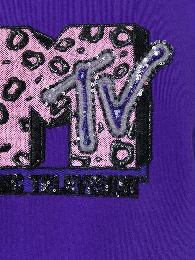 Shop Marc Jacobs Mtv X  Raglan Sweatshirt In Purple