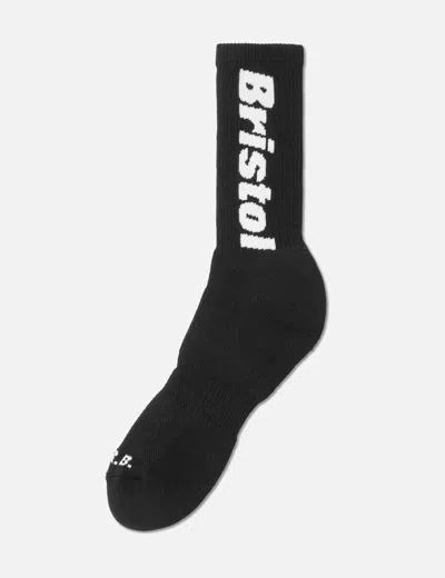 F.c. Real Bristol Authentic Logo Regular Socks In Black