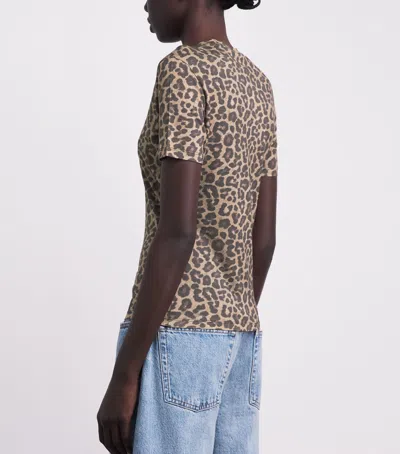 Anine Bing Beth Mini Dress Black And Brown Leopard In Animal Print