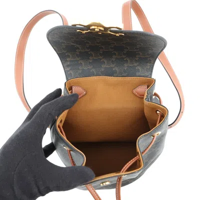 Pre-owned Celine Gold Pvc Leather Backpack ()