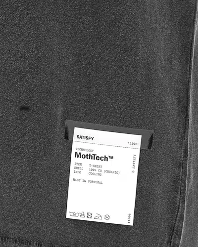 Satisfy T-shirt Mothtech Aged Black In Gray
