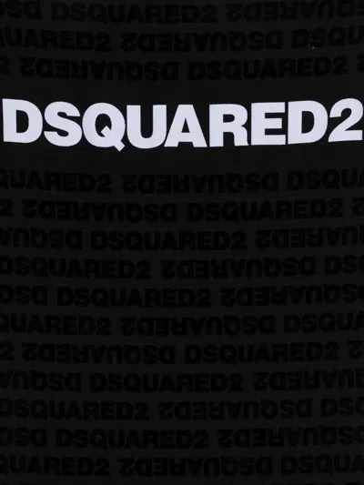 Dsquared2 로고 패턴 비치 타월 In Black