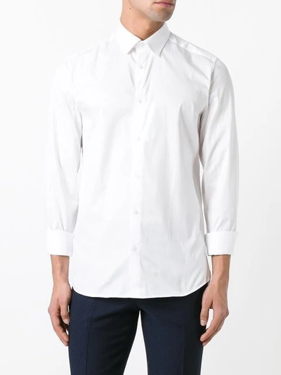 Shop Kenzo Cutaway Collar Shirt - White