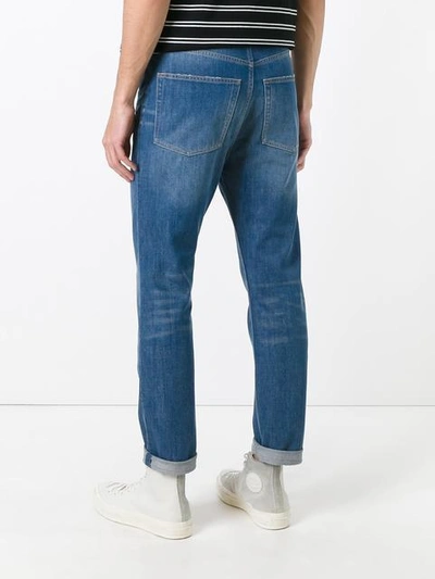 Shop Lanvin Stonewashed Dropped Crotch Jeans - Blue