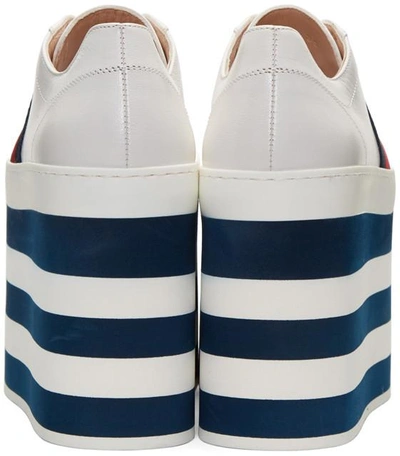 Shop Gucci White Peggy High Platform Sneakers