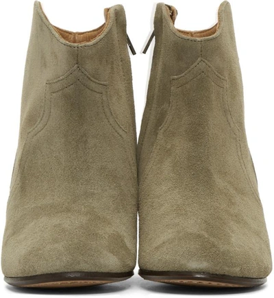 Shop Isabel Marant Taupe Suede Dicker Ankle Boots In 50ta Taupe