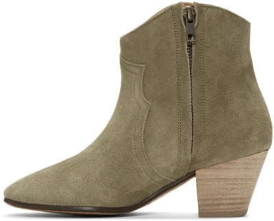 Shop Isabel Marant Taupe Suede Dicker Ankle Boots In 50ta Taupe