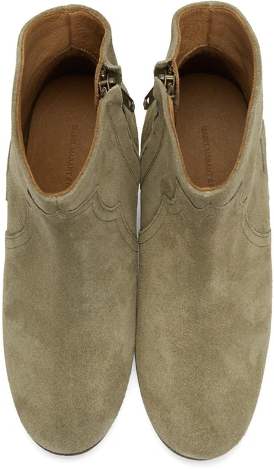 Shop Isabel Marant Taupe Suede Dicker Ankle Boots In 50ta Taupe