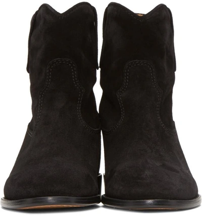 Shop Isabel Marant Black Suede Crisi Boots In 02fk Faded Black