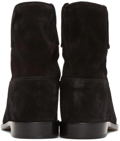 Shop Isabel Marant Black Suede Crisi Boots In 02fk Faded Black