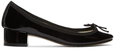 Shop Repetto Black Camille Ballerina Heels In 410 Noir