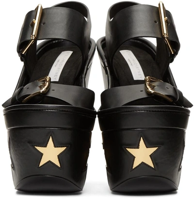 Shop Stella Mccartney Black Platform Buckles Stars Sandals