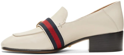 Shop Gucci Off-white Peyton Loafers
