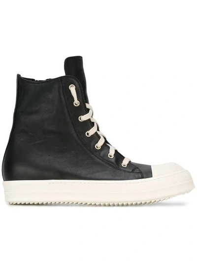 Shop Rick Owens High-top-sneakers Mit Kontrastkappe In Black