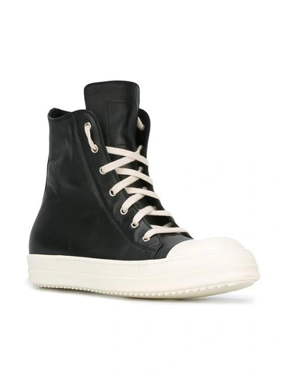 Shop Rick Owens High-top-sneakers Mit Kontrastkappe In Black