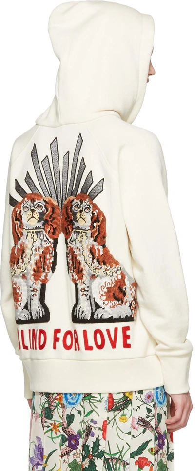 Gucci White Oversized Vintage 'blind For Love' Hoodie | ModeSens