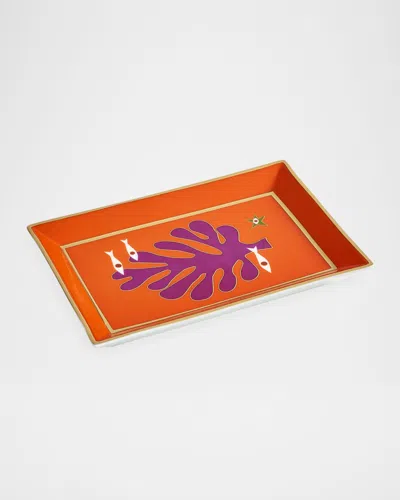 Jonathan Adler Playa Rectangle Tray In Multi