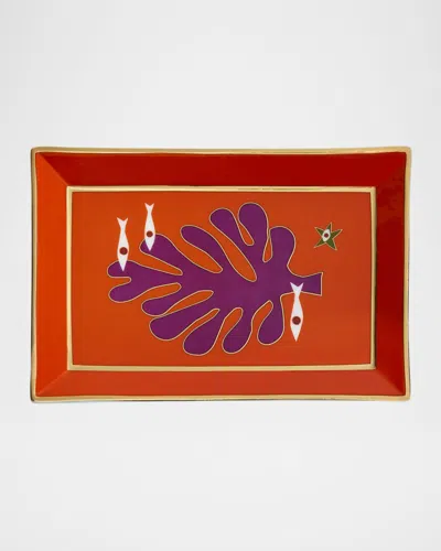 Jonathan Adler Playa Rectangle Tray In Multi
