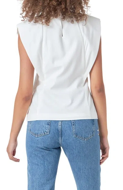 Endless Rose Sleeveless Top In White