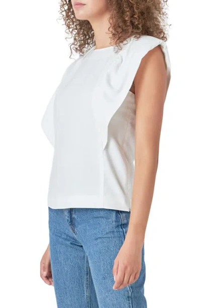 Endless Rose Sleeveless Top In White