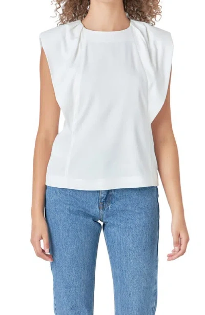 Endless Rose Sleeveless Top In White