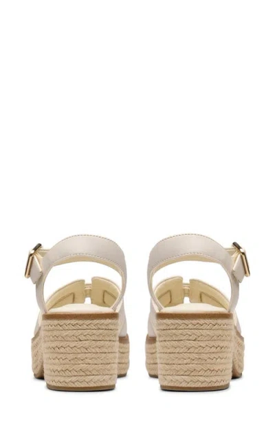 Clarks ® Coledale Strap Platform Sandal In White