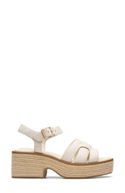 Clarks ® Coledale Strap Platform Sandal In White